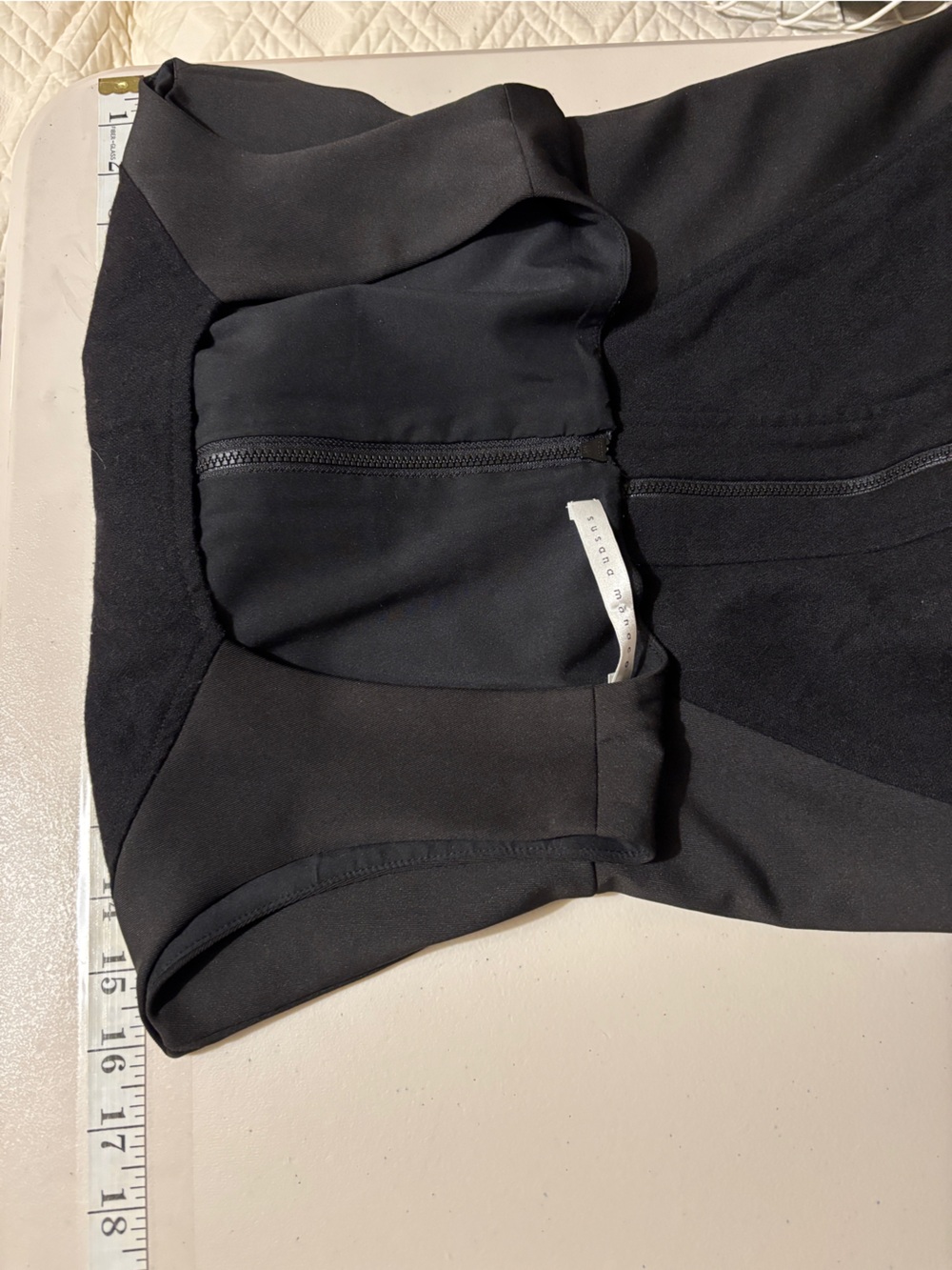 Susana Monaco Little Black Sheath Dress Size 4 Sleeveless Zipper 90s Minimalist - Picture 7 of 11
